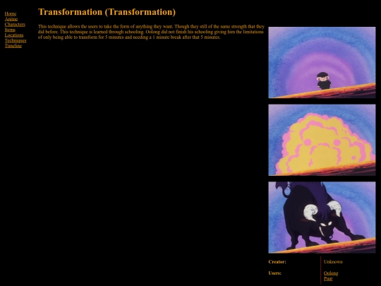 Techniques/Transformation screenshot