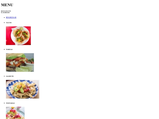 menu screenshot