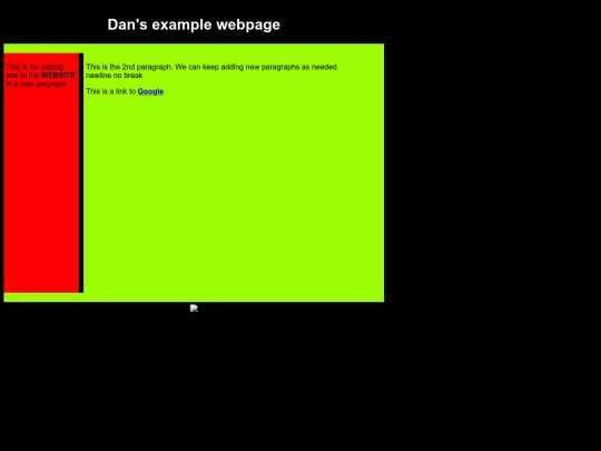 example screenshot