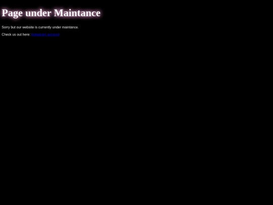 maintance screenshot