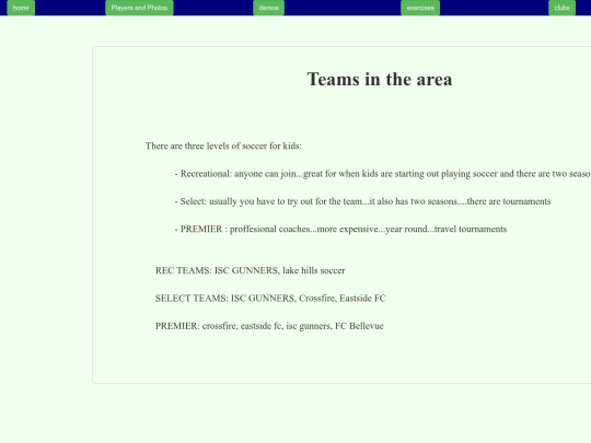 clubs screenshot