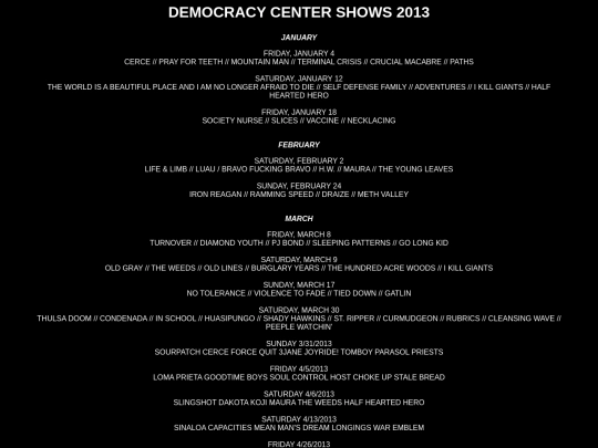 democracycentershows/2013 screenshot