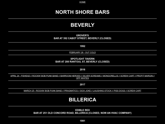 northshorebars screenshot