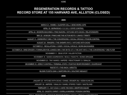 regenerationrecords screenshot