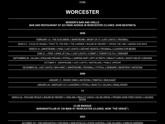 worcesterbars screenshot