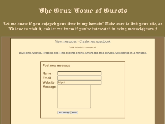 guestbook screenshot