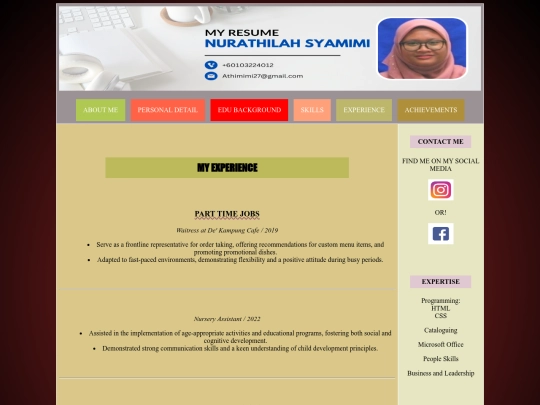experience screenshot