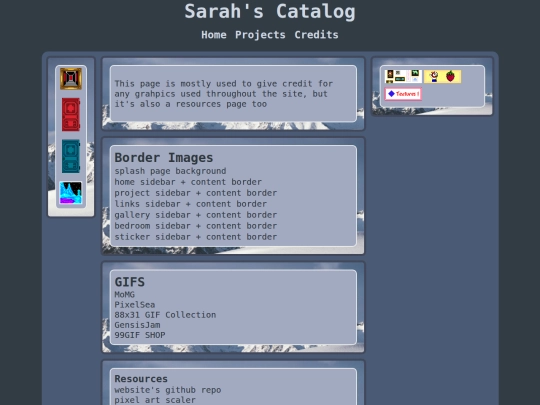 Pages/credits screenshot