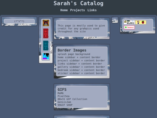 Pages/links screenshot