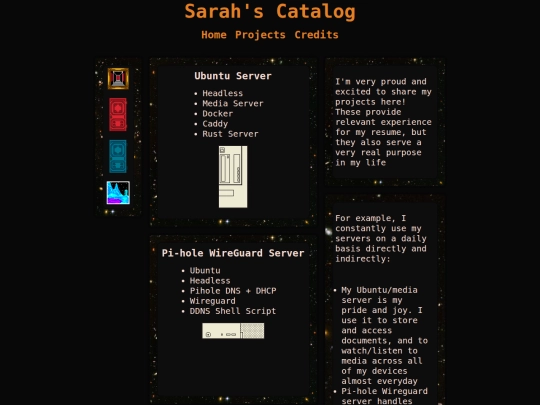 Pages/projects screenshot