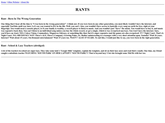 Rants screenshot