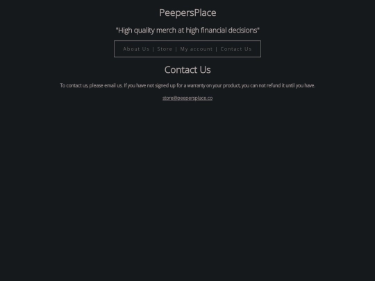 peepersplace/contact screenshot