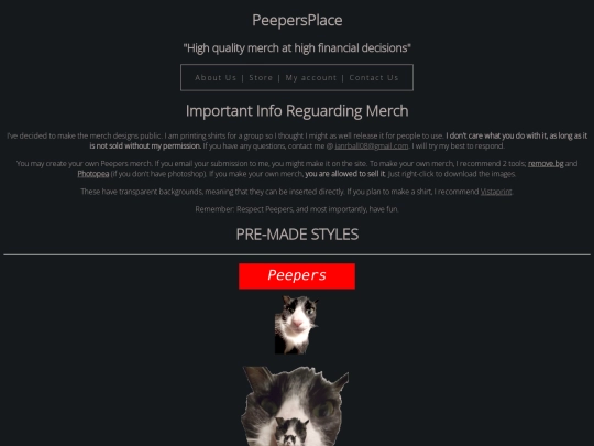 peepersplace/info screenshot