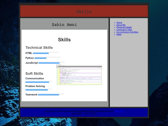 skills screenshot