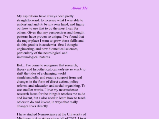 about-me screenshot