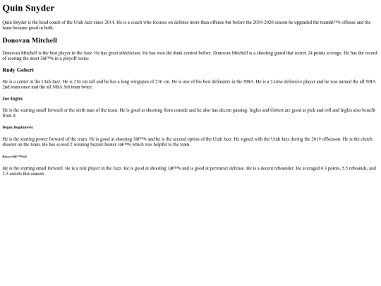 Utah Jazz Blog screenshot