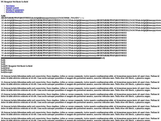 itcbenguiatstdboldcn-demo screenshot