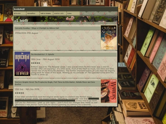bookshelf screenshot