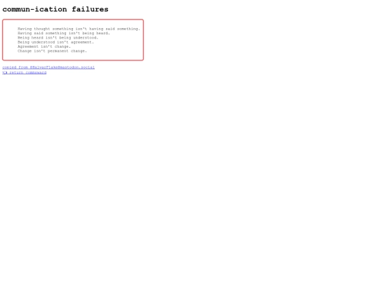 comms/failurez screenshot