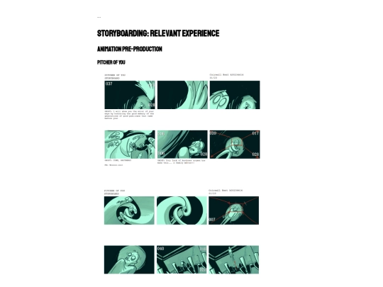 portfolio/storyboarding screenshot