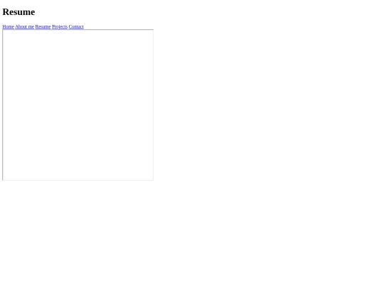 Portfolio/resume screenshot