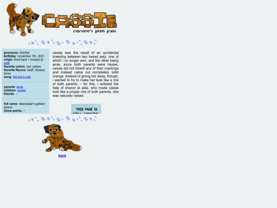 profiles/cassieprofile screenshot
