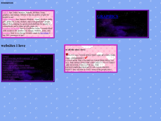Links screenshot