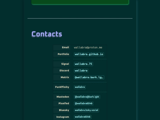 contacts screenshot