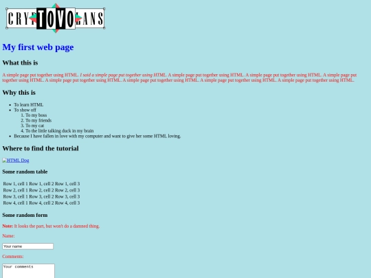 Cryptovolans_site screenshot