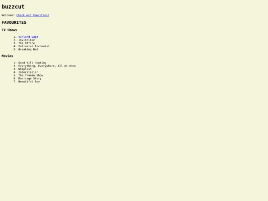 index screenshot