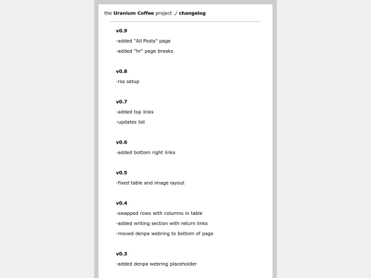 changelog screenshot