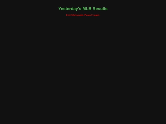 Mlb-results screenshot