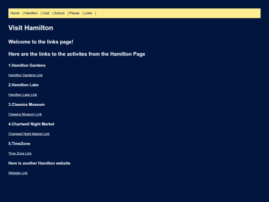 links screenshot