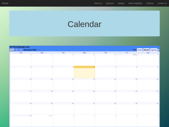 events screenshot
