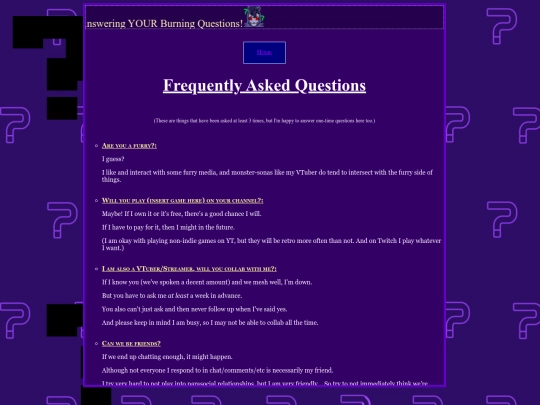 FAQ screenshot