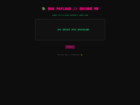 bug screenshot