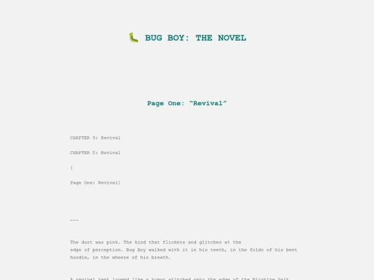 novel screenshot