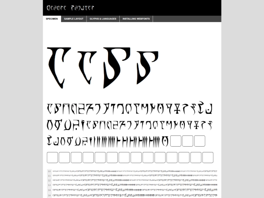 daedra.otf.woff2/daedra-demo screenshot
