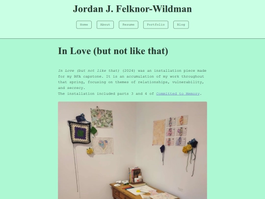 Portfolio/InLovebutNotLikeThat screenshot
