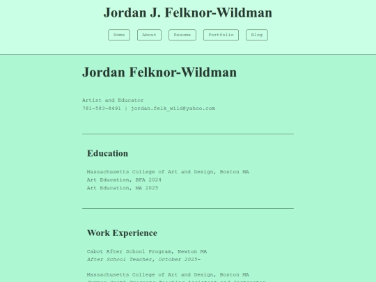 Resume screenshot