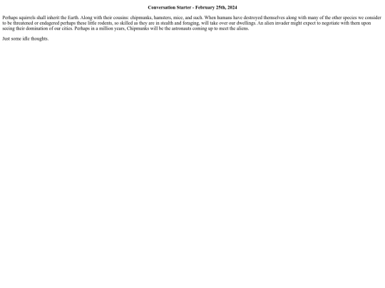 conversations/2024-02-25-Squirrels-shall-inherit-the-earth screenshot
