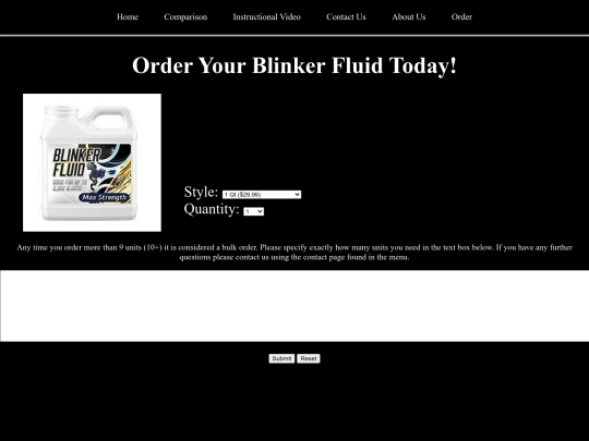 Order screenshot