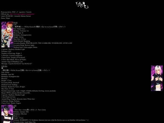 gazette/profile screenshot