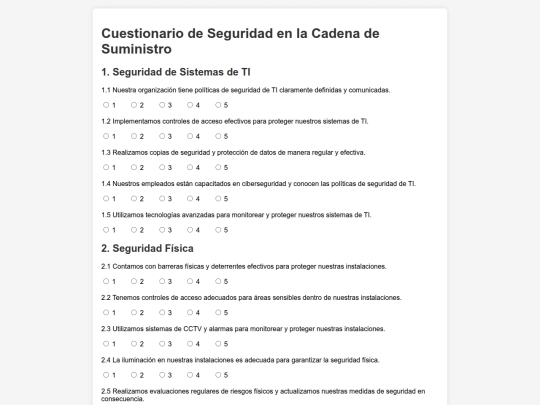 Articulos/Cuestionario de Seguridad en la Cadena de Suministro screenshot