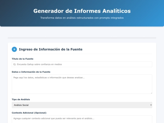 Articulos/Generador de Informes Analíticos screenshot