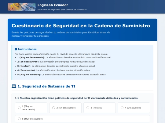 Articulos/LogisLabEcuador_Cuestionario screenshot