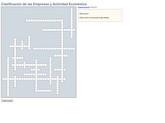 Crucigrama screenshot
