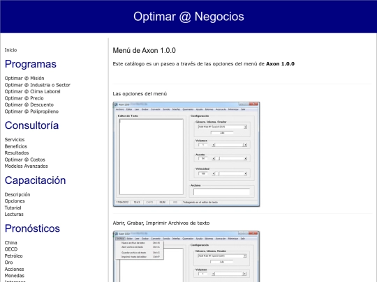 Opciones screenshot
