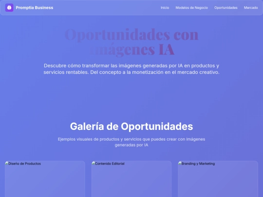 Promptia/Negocios/oportunidades screenshot