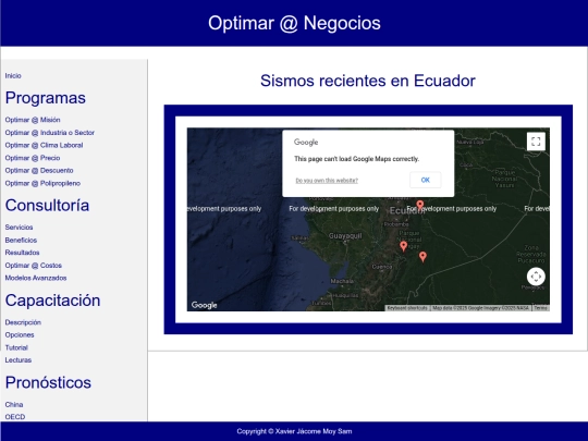 Sismos_Map_Ecuador_Mistral screenshot